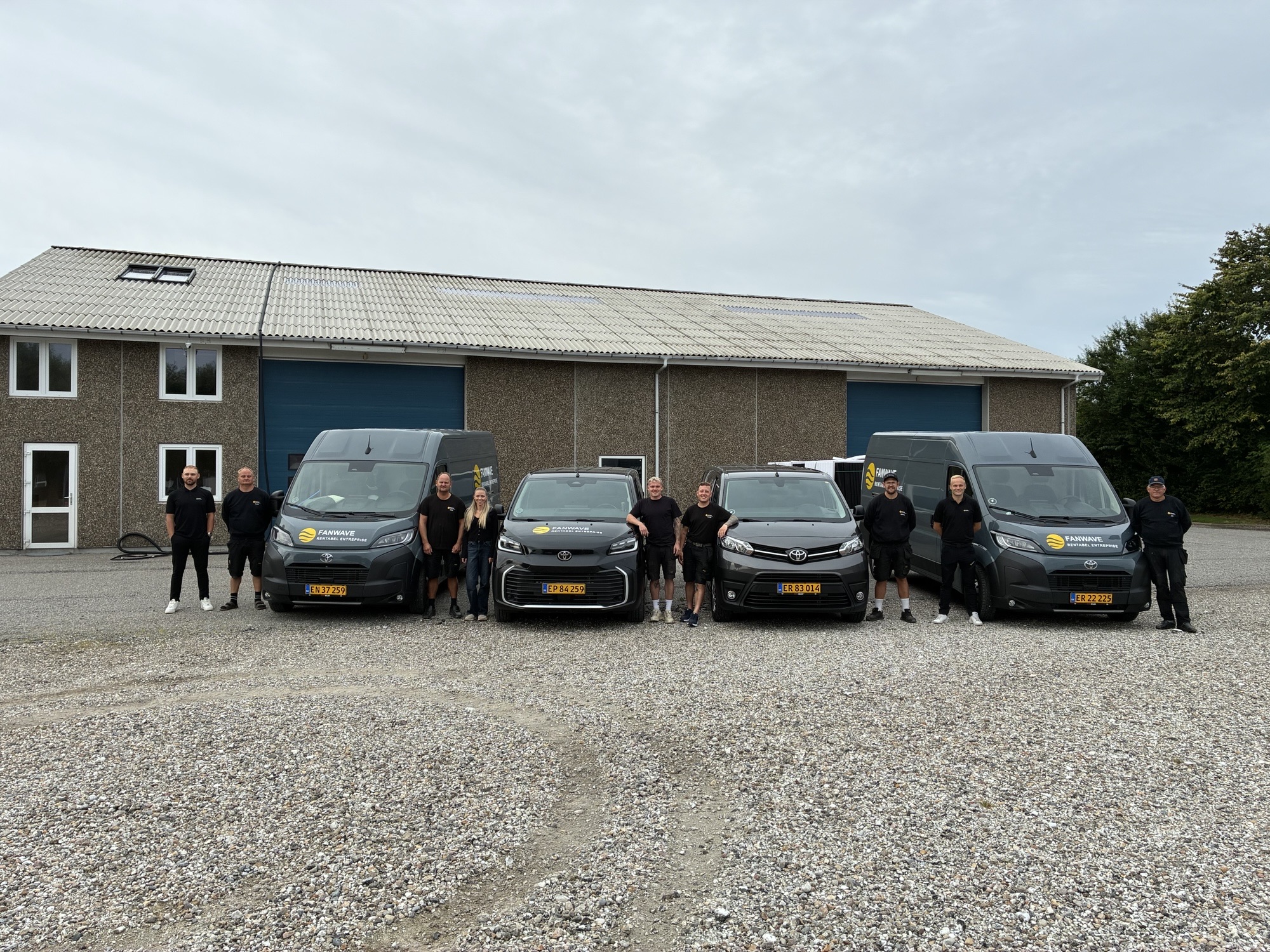 Fanwave på opgave hos en privat bolig
